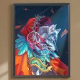 thumbnail image 1 of Cuadros Decorativos 5D bricolaje taladro redondo completo diamante pintura lobo Kit decoración del hogar arte artesanía Wdftyju embutido en tela, 1 of 9