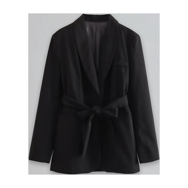 Blazer para mujer abrigo informal holgado con cuello en V profundo traje diario