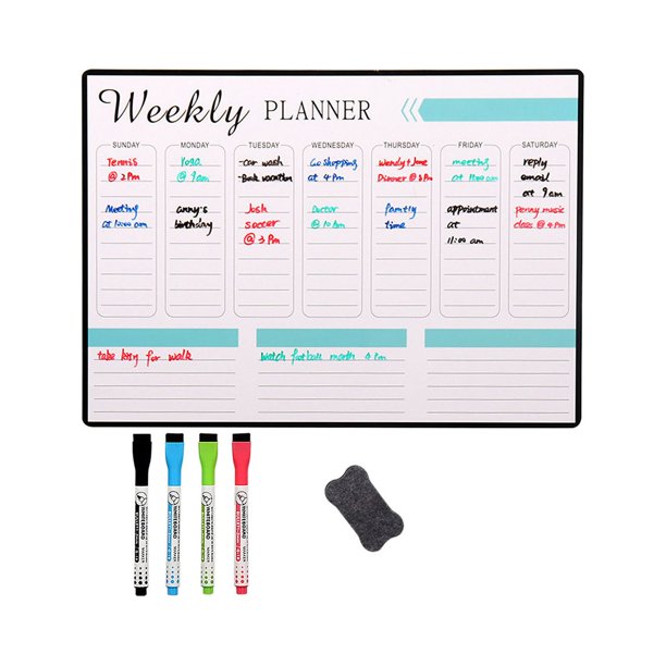 Fiudx Artículos en oferta con ofertas flash Pegatina magnética para frigorífico que se puede borrar para escribir notas Pizarra blanca suave magnética Programa autodisciplinado