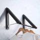 thumbnail image 4 of Set of 2 Retractable Wardrobe Bars - Wall Mounted Clothes Rack - Black, 4 of 4