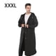 thumbnail image 5 of Yuarrent Chubasquero largo para acampar, Poncho con capucha, impermeable a prueba de viento, ropa impermeable para adultos, cubierta de lluvia Paraguas de lluvia Negro XXXL, 5 of 6