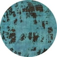 thumbnail image 1 of Ahgly Company Indoor Round Persian Turquoise Blue Bohemian Area Rugs, 8' Round, 1 of 4