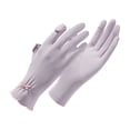 thumbnail image 2 of Linnome Ice Silk Sunscreen Gloves for Summer Driving with Touch Screen Compatible 5.91*3.35*0.79in Purple, 2 of 6