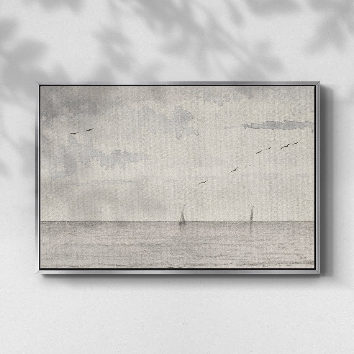 Vintage Landscape-CCCXLII By Wexford Home Framed in Silver Wood Gallery Wrapped Canvas 25 in. x 37 in.