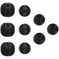 thumbnail image 3 of 6 clips y bridas para cables para TV, computadora y computadora portátil: kit de administración de cables negro para optimizar los cables de la oficina y el hogar, 3 of 5