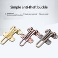 thumbnail image 3 of Thinsony Door Latch Travel Portable Living Room Lock Hotel Security Buckle Locking Indoor Keyless Kitchen Hasp Drawer Cupboard Steel Color, 3 of 6