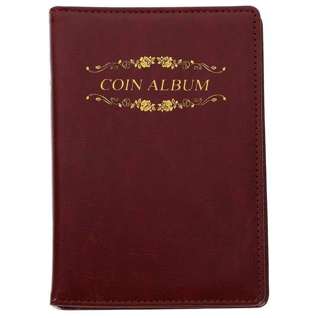 LEEYNEER Coin Book Display Storage Case Antique Coin Collector Book Coin Storage Organizer Coin Holder