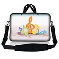 thumbnail image 1 of Sac Pochette pour Ordinateur Portable en Néoprène 8-10,2 Pouces, Étui de Transport avec Poignée et Bandoulière Ajustable - Notes de Musique, 1 of 4