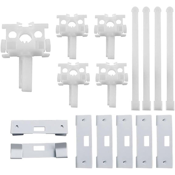 Vertical Blinds Repair Kit with Replacement Tabs, Brackets, Carrier and Stems Set
