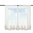 thumbnail image 2 of QualitChoice Window Sheer Curtains Rooms Decorations Valance Hanging Decors Curtain Drapes Coffee 1*1.2m 1Set, 2 of 6