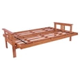 thumbnail image 4 of Kodiak Furniture Monterey Futon with Linen Fabric Mattress in Butternut/Gray, 4 of 6