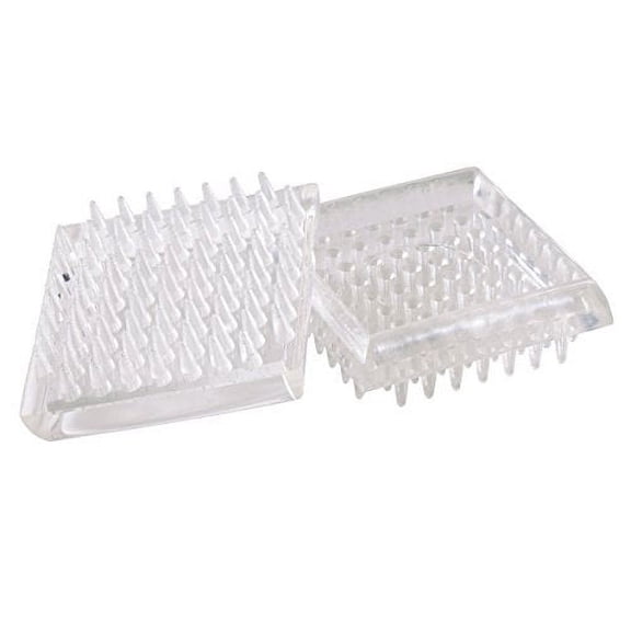 Shepherd Hardware 9083 1-7/8-Inch Spiked Furniture Cup, Clear Plastic, - 8 Count