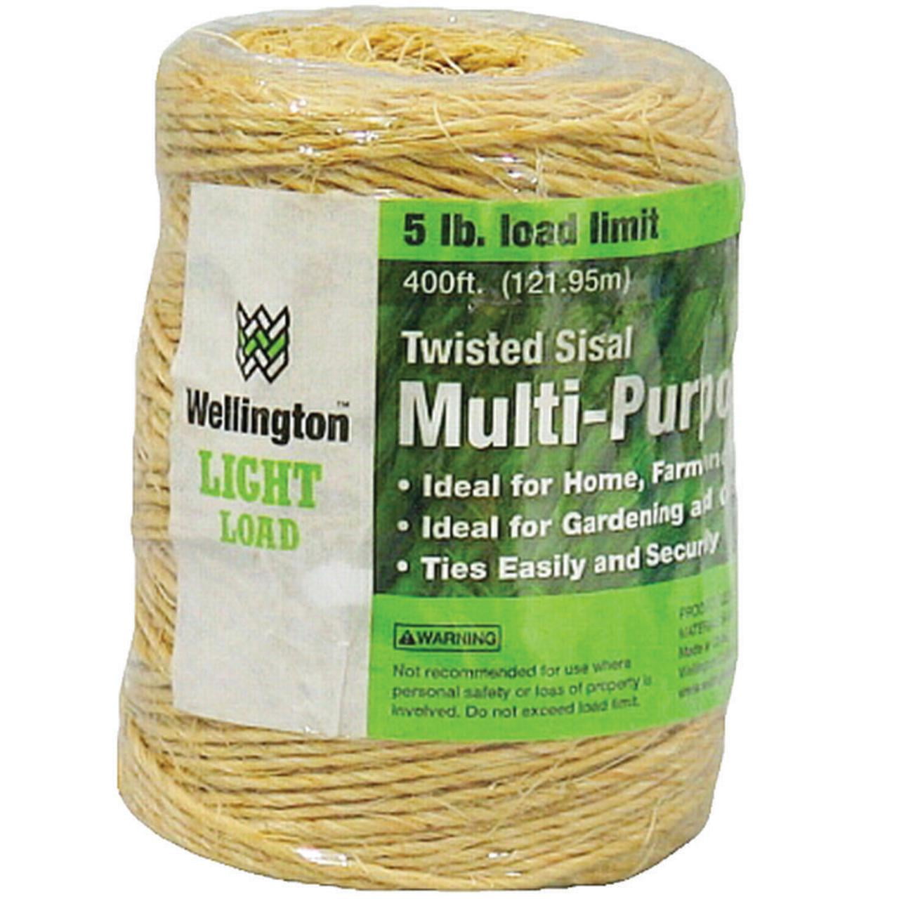 Wellington Cordage 43887 Natural Sisal Twine, 1Ply, 400Ft. Quantity