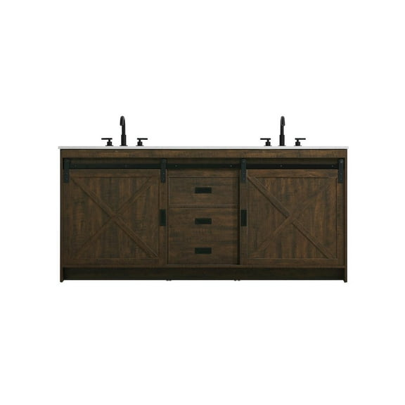 Elegant Kitchen and Bath Austin 72 Inch Double Bathroom Vanity In Expresso