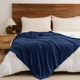 thumbnail image 5 of PHF Fleece Twin Blanket, Fuzzy Soft Lightweight Blankets for Bed, Sofa, Suitable for All Season, Navy Blue, 66x90 inches, 5 of 8