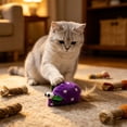 thumbnail image 2 of Catnip Cat Toys,Interactive Mouse-Shaped Cat Toys for Indoor Entertainment Daily Boredom Relief,Soft Cat Chew Toy & Kitten Teething Toys with String Tails,Purple, 2 of 7