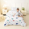 thumbnail image 7 of jejeloiu Watercolor Cartoon Dino Twin Comforter Sets,Cute Animals Dinosaur Bedding Set For Boys Teens Reversible 2 Pieces, 7 of 7