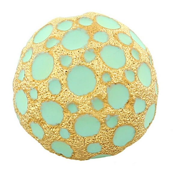 Fashion Alloy Yellow Gold-Tone Turquoise-Tone Statement Cocktail Ring