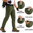 thumbnail image 3 of KEFITEVD Men's Tactical Cargo Pants Quick Dry Water Resistant Lightweight Stretch 6 Pockets Outdoor Hiking Pants,Blue Gray,36, 3 of 9