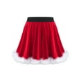 thumbnail image 2 of Aislor Kids Big Girls Christmas Santa Cosplay Faux Fur Skirts Festival Dance Performance Fancy Dress Size 4-16 A Red 10, 2 of 7