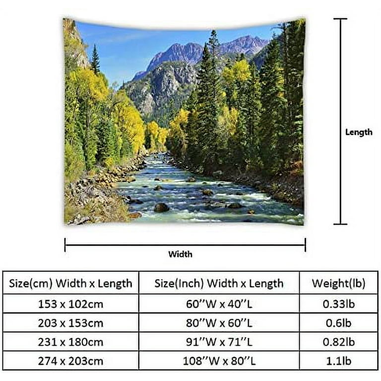 YISURE Extra Large Huge Tapestry 120 W x 90 L Inch Nature Mountain Forest Tapestry Scenic Green Pine Tree Waterfall Landscape Wall Hanging Tapestries for Home Office Dorm Indoor and Outdoor Walmart ...