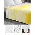 thumbnail image 6 of Yellow Gray Twim Size Flat Sheet, Wrinkleproof & Fadeproof Cooling Flat Bed Sheet Only, White Modern Oil Painted Abstract Breathable Soft Bedding Top Sheets 66 x 96 Inches, 6 of 8