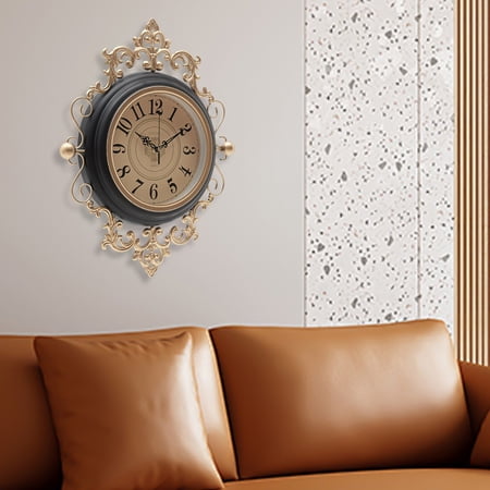 SENDERPICK NEW 16inch Large Wall Clock, Silent Vintage Decorative Brown Wall Clocks