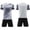 White, variant on NAISIBABY Boys Activewear 2-Piece, Quick Dry Short Sleeve T-Shirt & Sports Shorts Sets Performance Basketball Football Outfits Blue Size 7-8