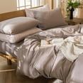 thumbnail image 3 of MooMee 100% Washed Cotton Duvet Cover Set Oversized King Linen Like Textured Breathable Lightweight 3-Piece (Mauve Brown, 120"x98"), 3 of 7