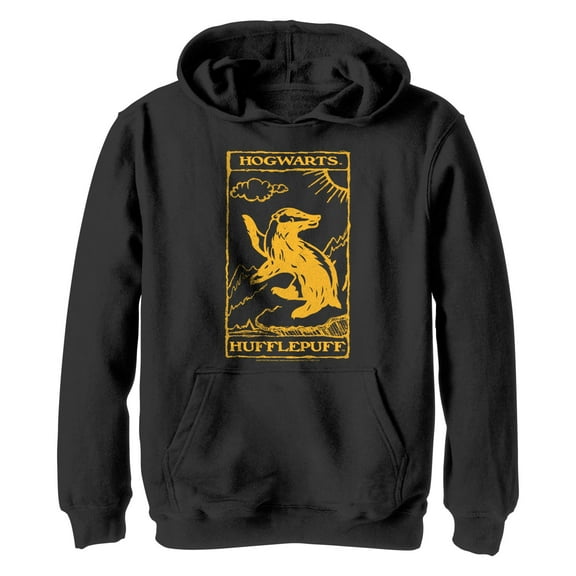 Boy's Harry Potter Hufflepuff Badger Pull Over Hoodie