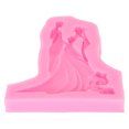 thumbnail image 4 of 4pcs Bride and Groom Fondant Mold Easy Demoulding Heat Resistant Flexible Wedding Silicone Molds for Cake Decorating A820, 4 of 5