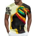 thumbnail image 2 of Tops for Men Plus Size Short Sleeved Round Neck Printed Running Fitness Sports Shirt Multicolor XXXXL, 2 of 5