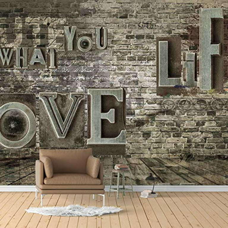 IDEA4WALL 6pcs Street Graffiti Art Peel and Stick Wallpaper Removable Wall  Murals Large Wall Stickers for Home Decoration, 100x24