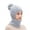 Gray, variant on GRNSHTS Women's Fleece Lined Beanie Knit Hat,Winter Scarf Mask Set for Women,Girls Warm Hat Earmuffs Cap with Pom (Black)