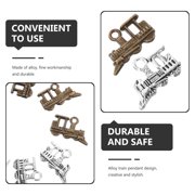 LOLIPPYY 60pcs Vintage Alloy Pendant Charms for Jewelry Crafting and Keychain Making with Antique Finish