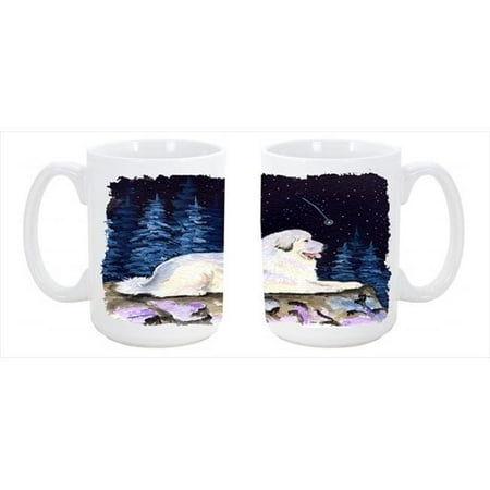 

Starry Night Great Pyrenees Dishwasher Safe Microwavable Ceramic Coffee Mug 15 oz.