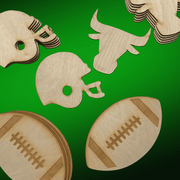 Unfinished Wood Bulls or Toros Football Cutouts: Unleash Your Team Spirit