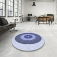 thumbnail image 4 of Ahgly Company Machine Washable Indoor Rectangle Transitional Heavenly Blue Area Rugs, 8' x 12', 4 of 7
