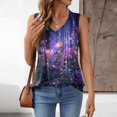 thumbnail image 6 of Womens Tank Tops Summer Sleeveless Loose Fit Tops V Neck Pleated Shirts Basic Tees Dressy Casual Trendy Clothes, 6 of 6
