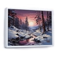 thumbnail image 2 of Designart "Winters Pine Trees majesty III" Tree Pine Floater Framed Canvas Art Print, 2 of 7
