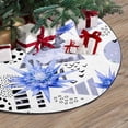 thumbnail image 3 of FMSHPON Watercolor FlowersTextured Xmas Christmas Tree Skirt Stand Mat for Holiday Party Decoration Indoor Outdoor 36 inches, 3 of 3