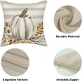 thumbnail image 3 of Fall Pillow Covers 20x20 Gray Stripes Pumpkin Decor Throw Pillows Case for Couch Maple Leaves Autumn Harvest Indoor Outdoor Decorative Cushion Cases for Sofa Bed Decorations Set of 2, 3 of 6
