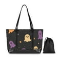 thumbnail image 7 of FORMRS Canvas Laptop Tote Bag for Women with 15.6" Computer Compartments Shoulder Handbag, Black Halloween Ghosts, 7 of 7