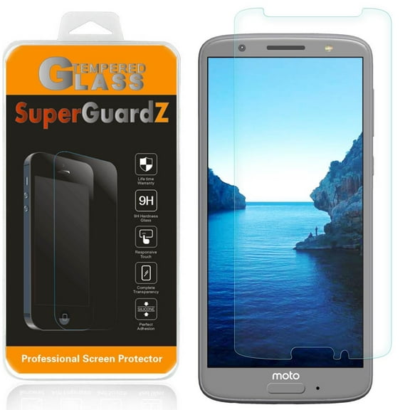 [3-Pack] Motorola Moto G6 SuperGuardZ Tempered Glass Screen Protector, 9H, Anti-Scratch, Anti-Bubble, Anti-Fingerprint