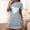 Blue, variant on Sakmal Loose Sleep Dress for Women Breathable Black Ultra-Soft Sleepwear Short Sleeve Short Crew Neck Heart Print Nightgowns S-2XL