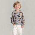 thumbnail image 2 of Toddler Boys Long Sleeve Crewneck Sweatshirt With Cute Cartoon Construction Truck Print Fall Winter Casual, 2 of 9