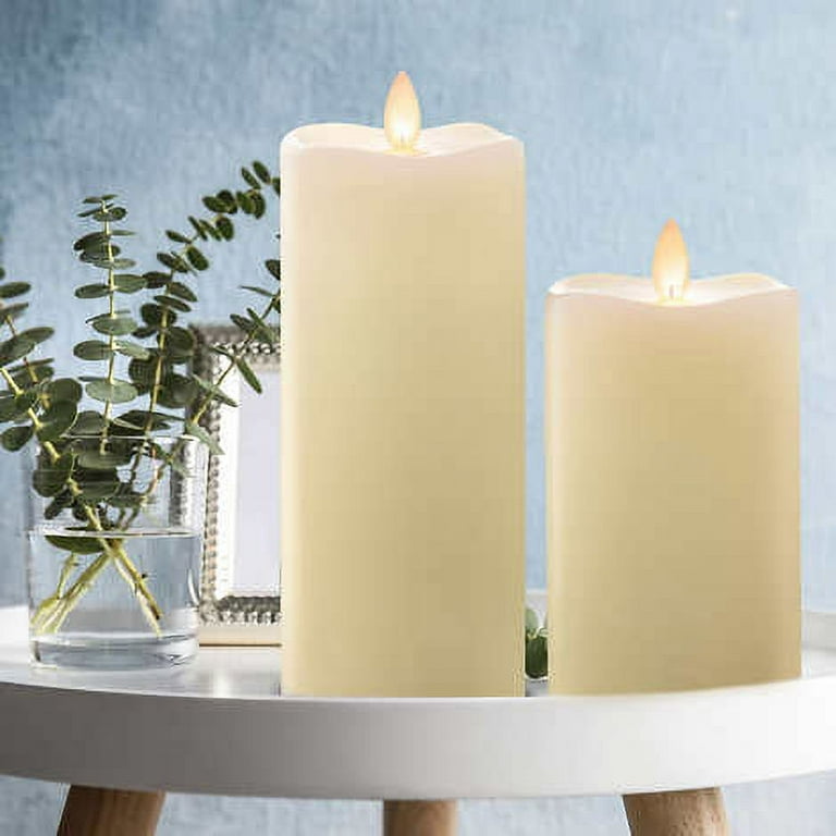 Sterno moving flame cheap led pillar candles