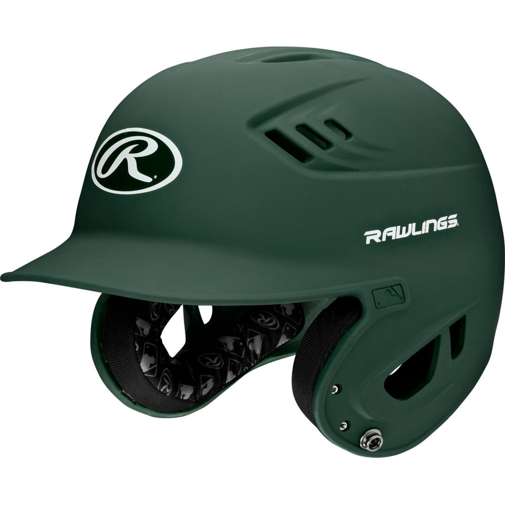 Rawlings R16 Series Matte Baseball Batting Helmet, Dark Green Walmart