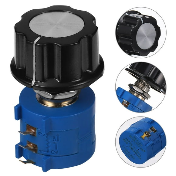 KAKOWELY 1 Set 2Pcs Plastic Potentiometer with A03 Knobs for Laboratory Testing and Electronic Circuit Design