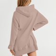 thumbnail image 6 of TANGNADE Oversized Hoodie Dress First Ones Hoodies Women's Casual Pullover Long Sleeve Split Hem, Yellow S, 6 of 8